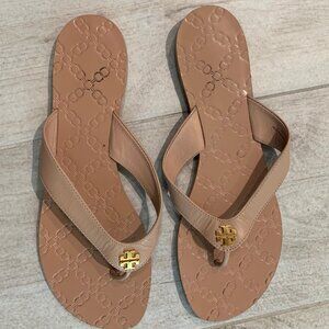 Tan Tory Burch Leather Sandals